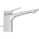 Wascharmatur von Ideal Standard in Chrom, mit einem langen, geschwungenen Auslauf und einem Hebel zur Steuerung des Wasserflusses.